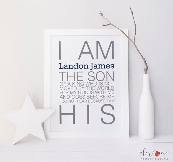 Baptism Gift Ideas For Boys
 Personalized Baptism Printable Baby Boy by