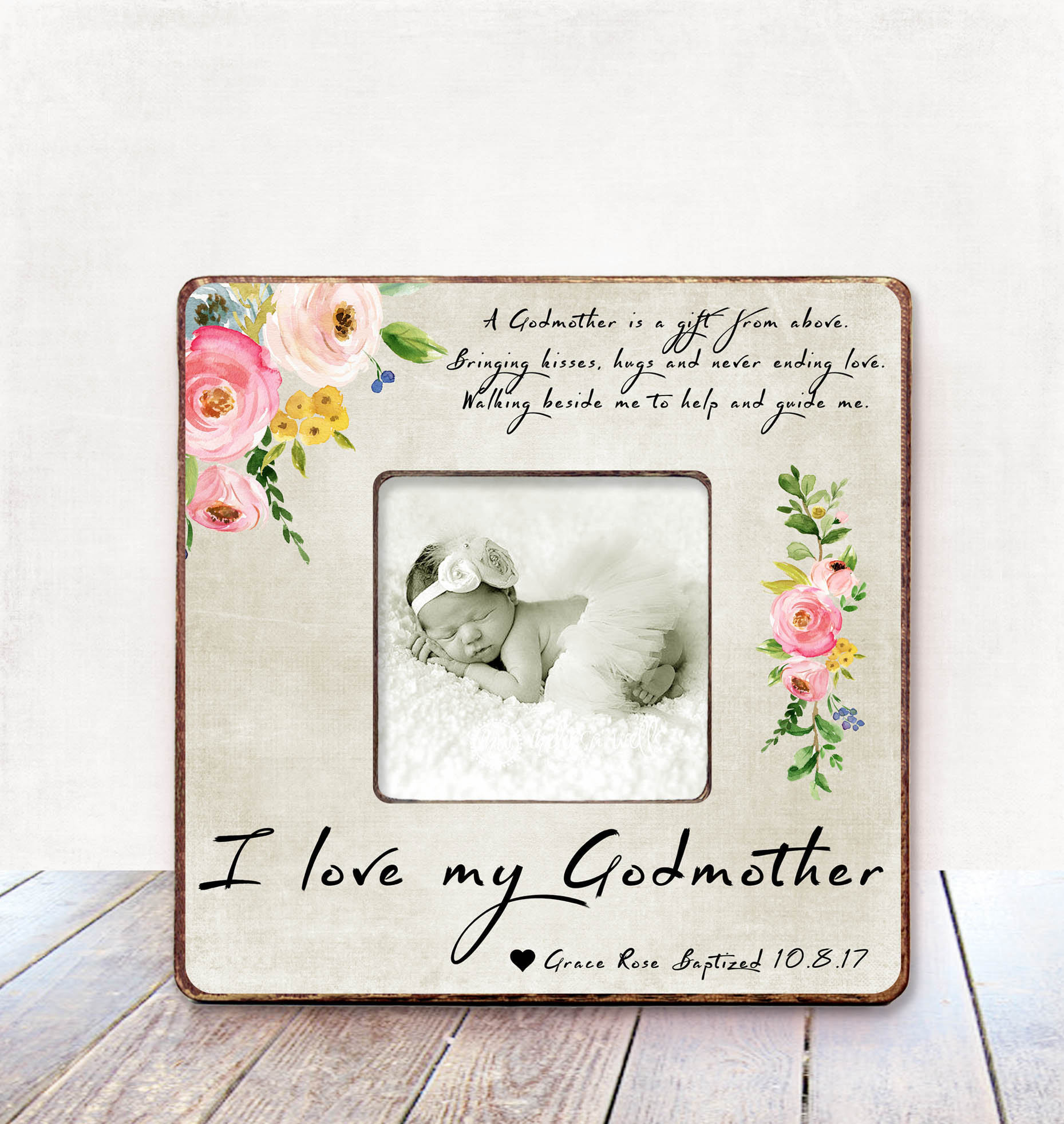 Baptism Gift Ideas From Godmother
 Godmother Gift for Godmother Frame Godmother Baptism Gift