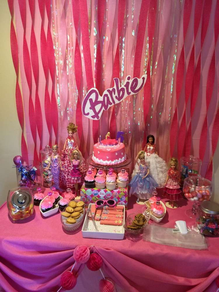 Barbie Birthday Party Decorations
 Barbie sparkle birthday party See more party ideas at