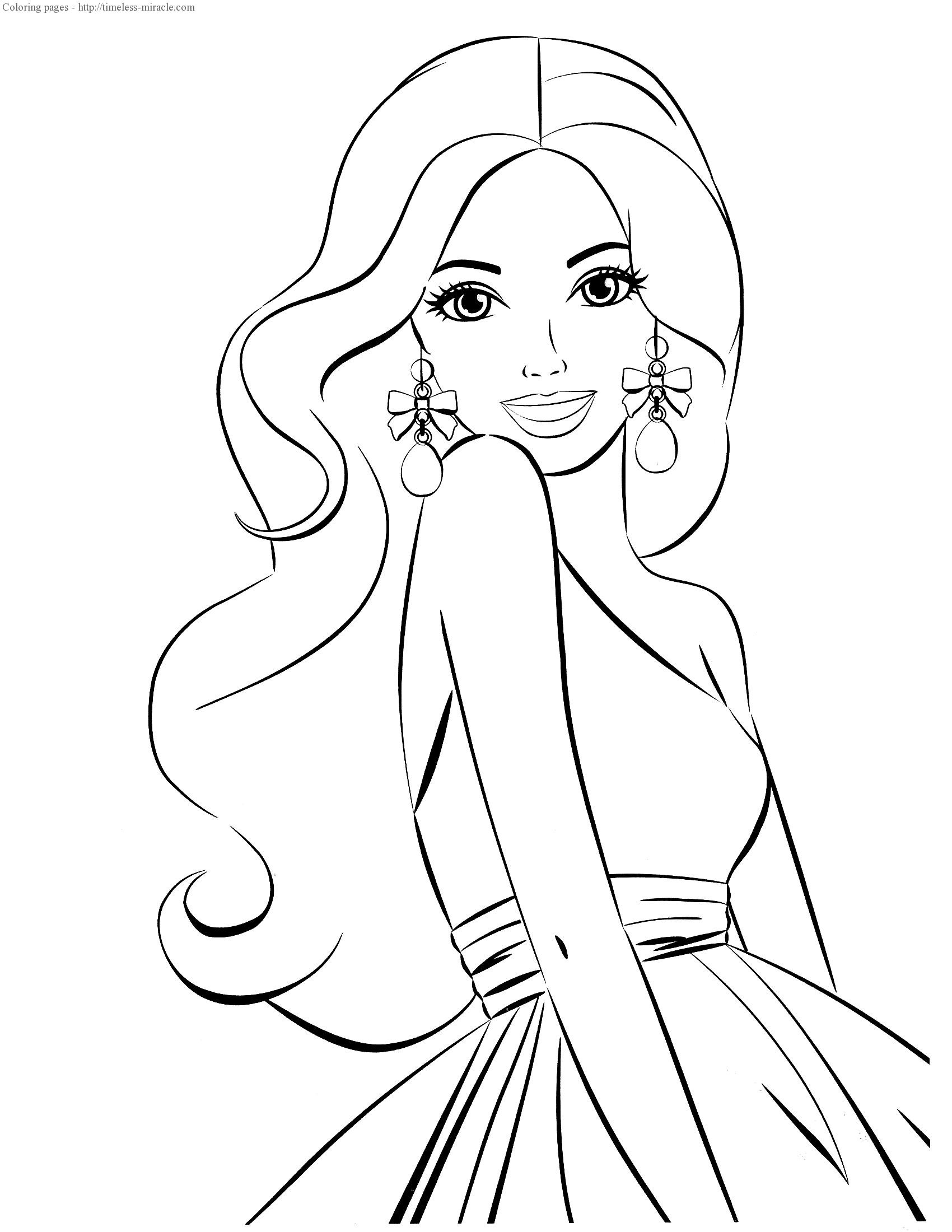 Barbie Coloring Pages For Girls
 Barbie coloring pages for girls