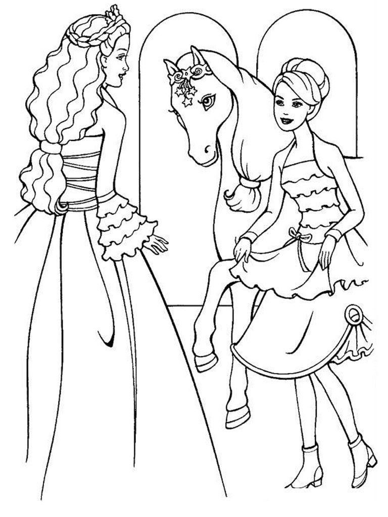 Barbie Coloring Pages Free Printable
 Free Printable Barbie Coloring Pages For Kids