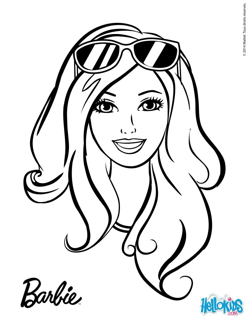 Barbie Coloring Pages Free Printable
 Barbie ready for the summer sun coloring pages Hellokids