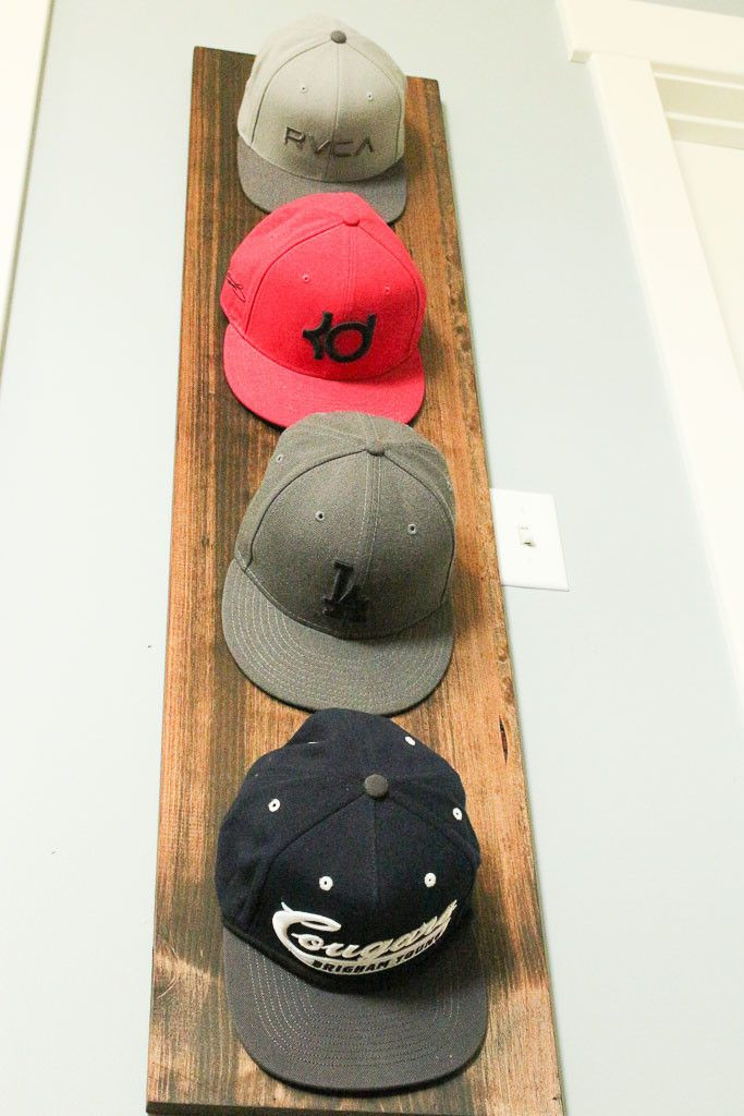 Baseball Cap Rack DIY
 Hat hanger …
