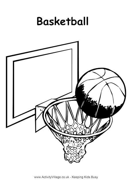 Basketball Duck Coloring Sheets For Boys
 Basketball colouring page perfect for boys and girls