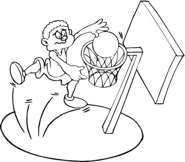 Basketball Duck Coloring Sheets For Boys
 Basketball Coloring Pages