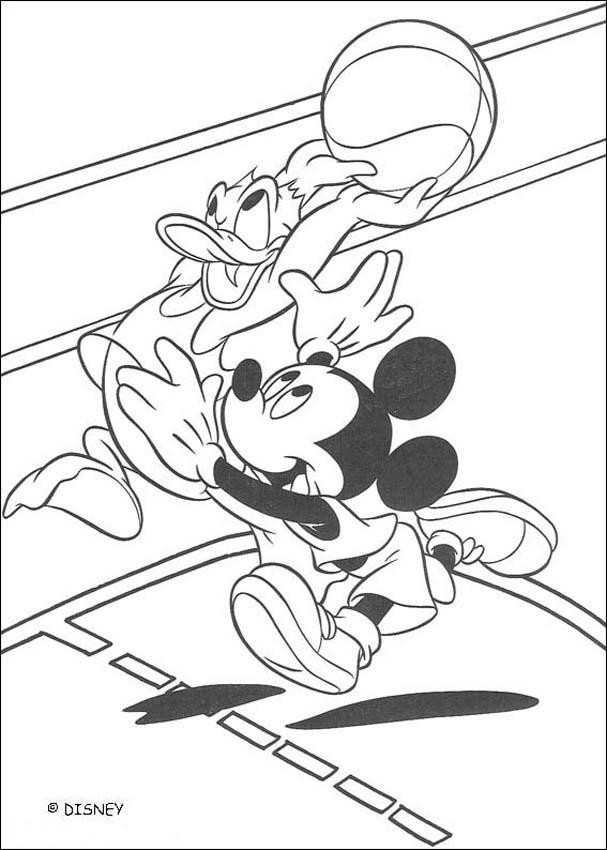 Basketball Duck Coloring Sheets For Boys
 Donald duck is playing basketball coloring pages