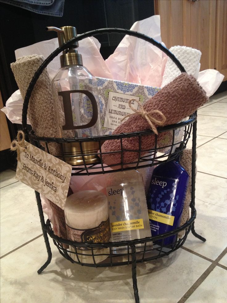 Bathroom Gift Basket Ideas
 DIY t basket I made this for a wedding shower t