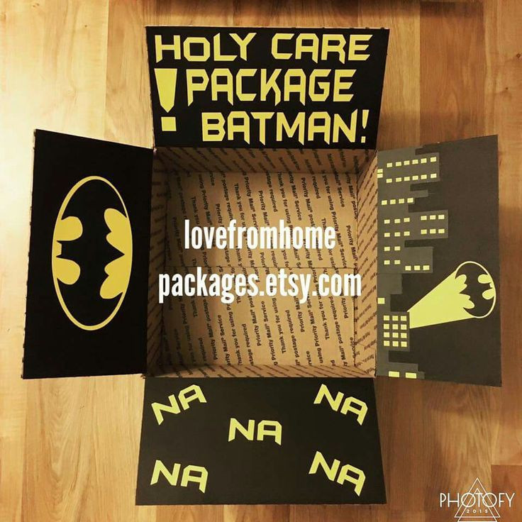 Batman Gift Ideas For Boyfriend
 Batman package evin care package ideas Pinterest