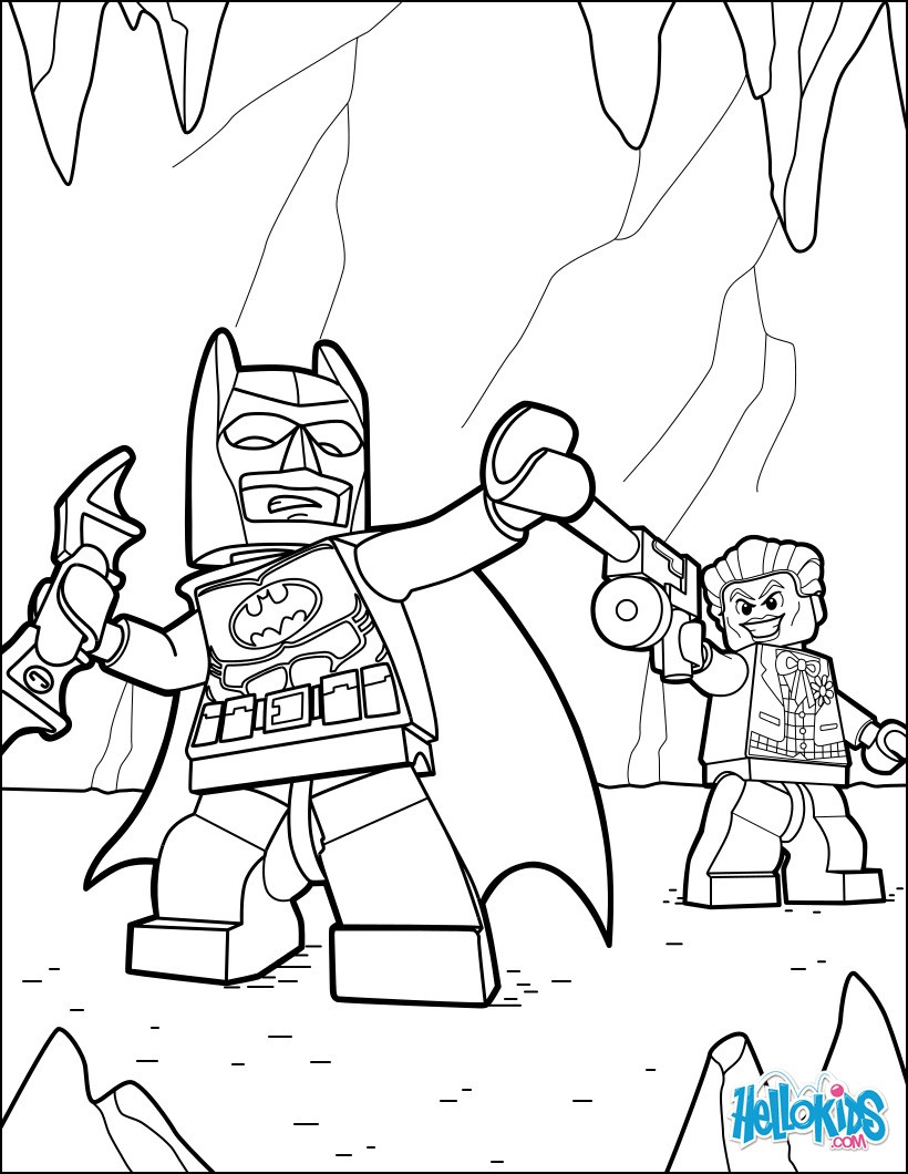 Batmobile Coloring Pages
 Lego batman and joker coloring pages Hellokids