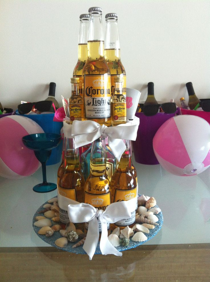 Beach Bachelorette Party Ideas
 Bachelorette party beer cake Beach themed party