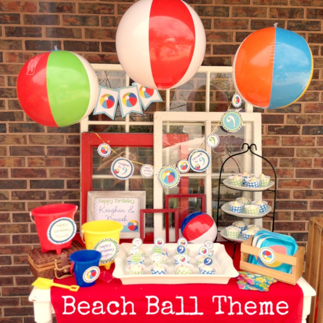 Beach Ball Birthday Party Ideas
 NatalieKMudd Beach Ball Theme Birthday Party