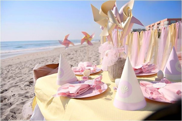 Beach Birthday Party Ideas Girls
 decoracao festa infantil na praia Amarelo Ouro