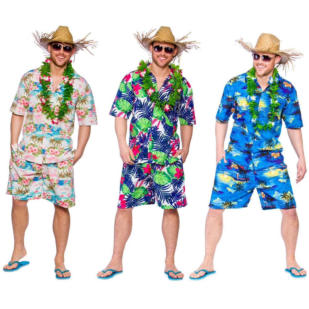 Beach Costume Party Ideas
 Mens Hawaiian Party Guy Luau Summer Beach Shirt & Shorts