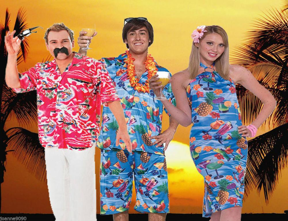 Beach Costume Party Ideas
 Mens Hawaiian Shirt Retro Beach Stag Luau Tropical Hula