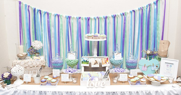 Beach Engagement Party Ideas
 Kara s Party Ideas Beach Themed Engagement Party Planning