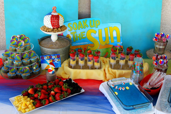 Beach Party Food Ideas Kids
 Kara s Party Ideas Beach Ball Birthday Party Supplies