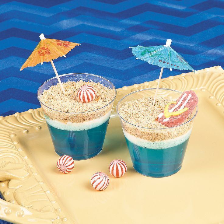 Beach Party Food Ideas Kids
 Beach Scene Dirt Cups Recipe Idea