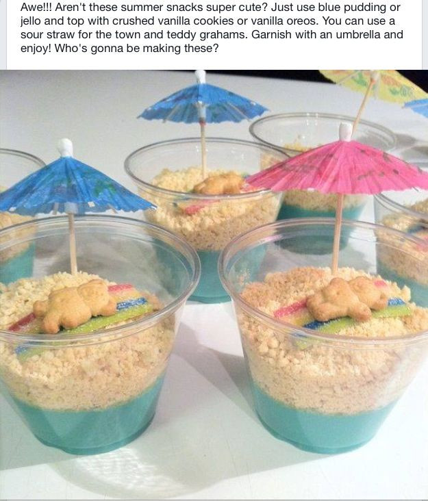 Beach Party Ideas For Kindergarten
 Cute cooking project for ocean summer beach theme