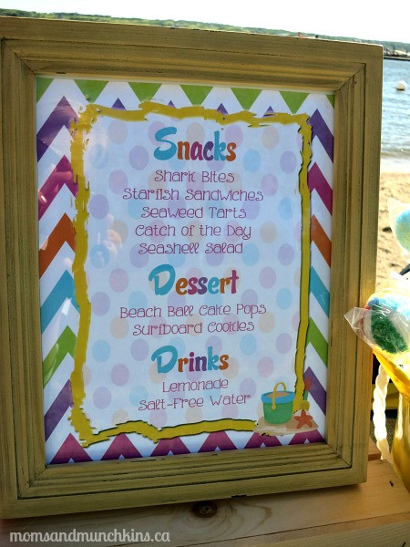 Beach Party Menu Ideas
 Beach Birthday Party Ideas Moms & Munchkins