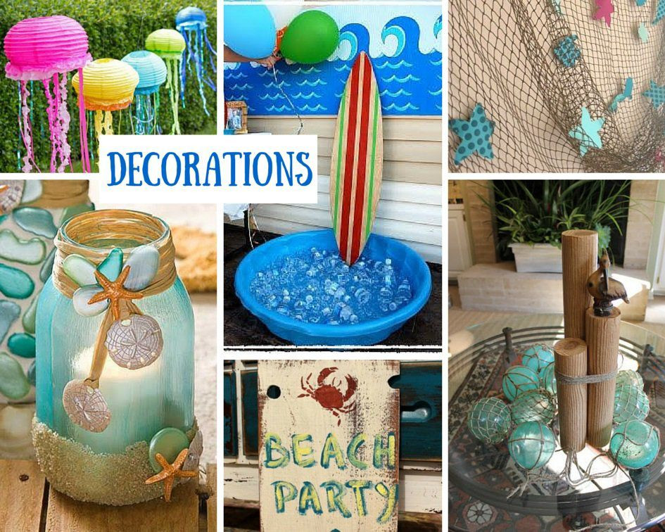 Beach Party Table Decoration Ideas
 Beach Party Ideas for Kids