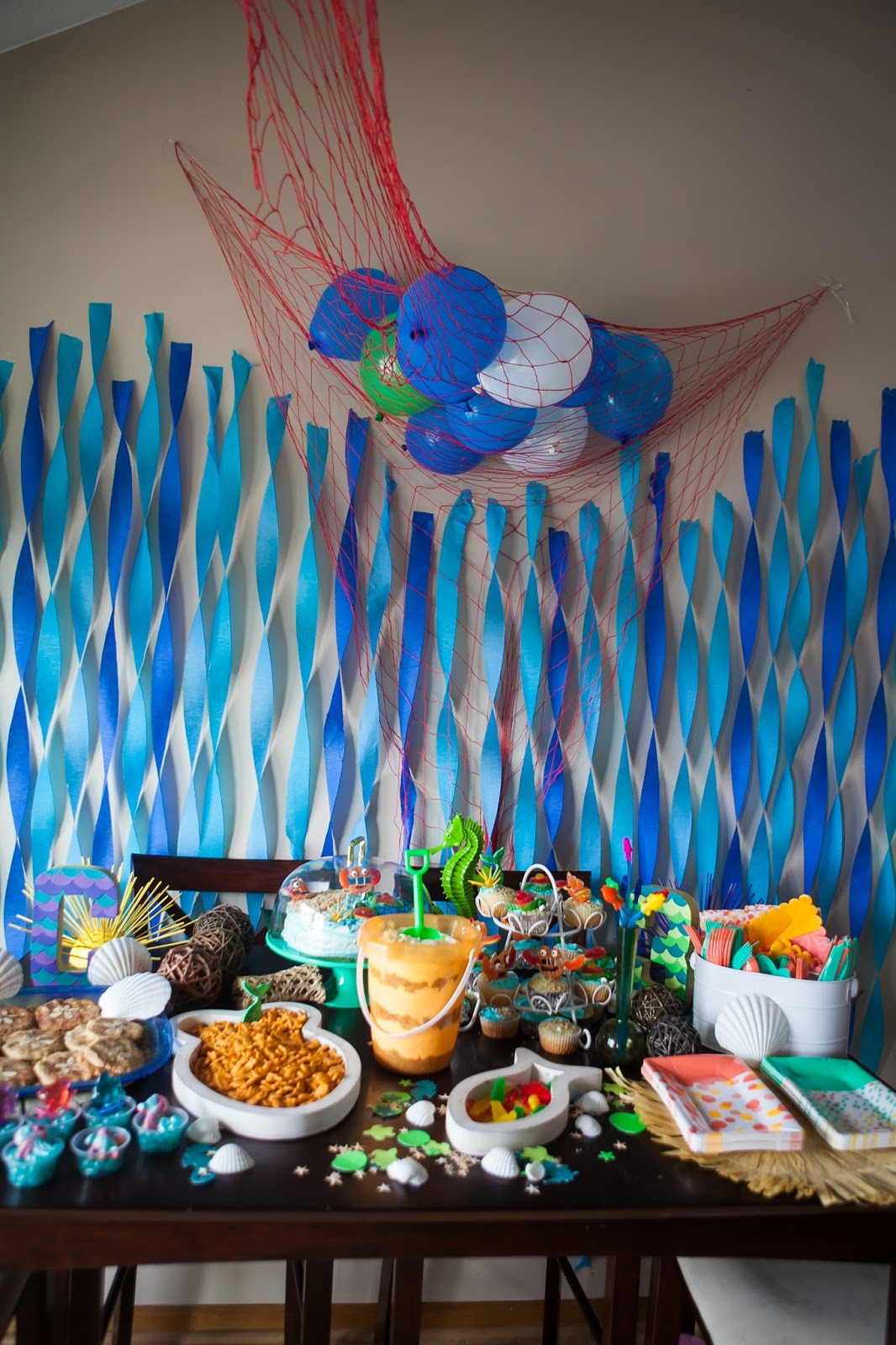 Beach Party Table Decoration Ideas
 You Are My Licorice Carys s Third Birthday Under the Sea