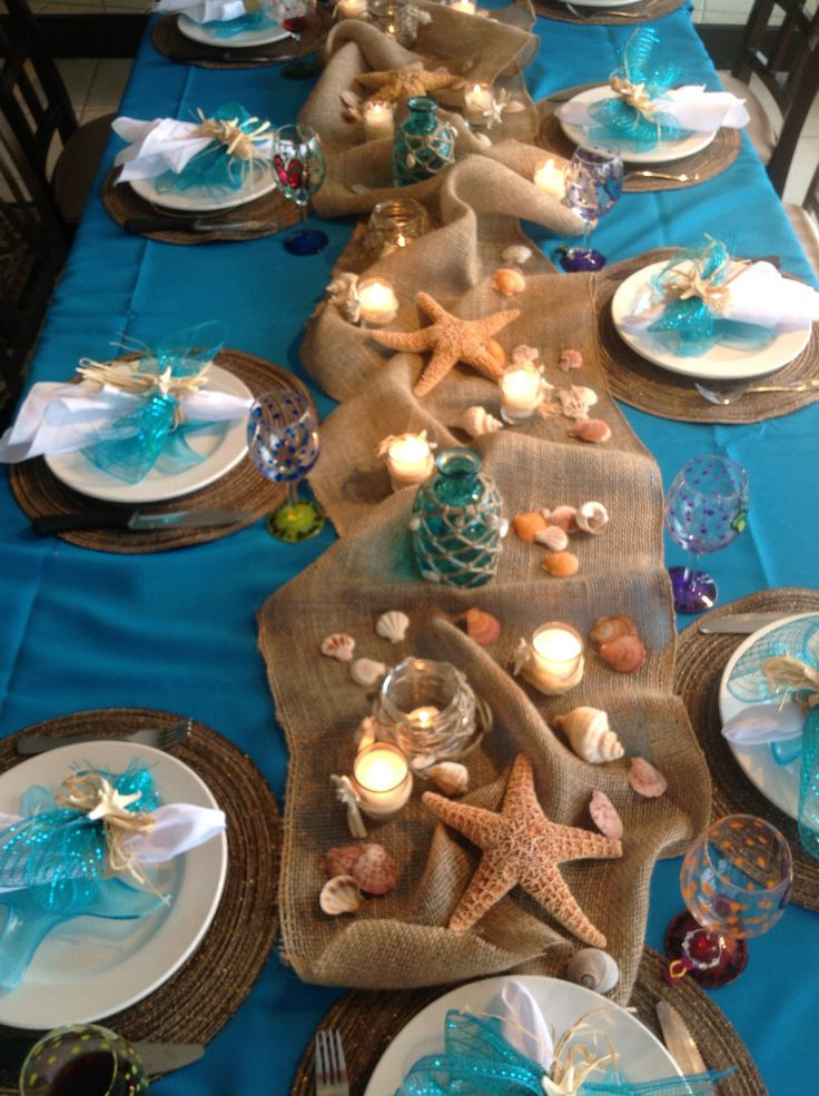 Beach Party Table Decoration Ideas
 Easy Arrangement Centerpieces Beach Wedding