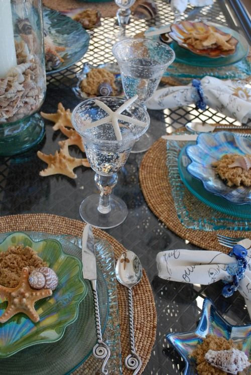 Beach Party Table Decoration Ideas
 Beautiful Summer and Beach party on Pinterest