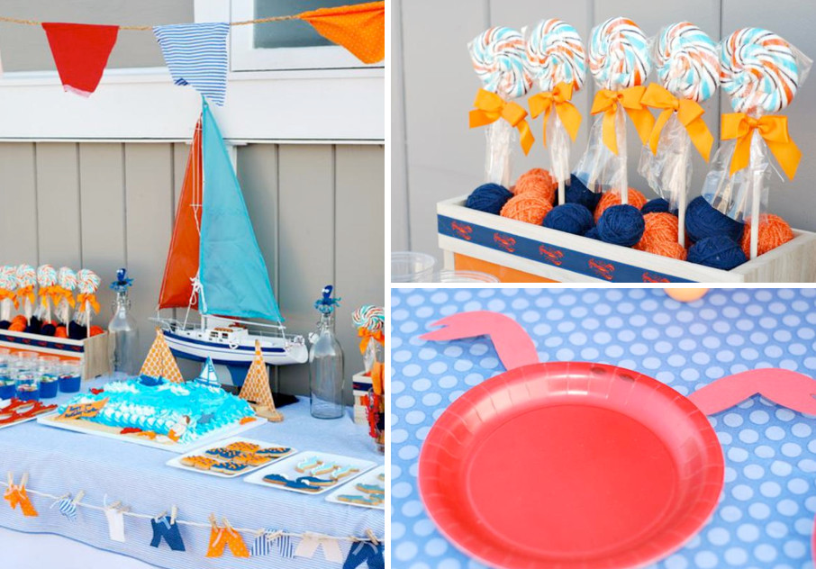 Beach Theme Party Ideas For Kids
 Kara s Party Ideas Preppy Beach Swim Pool Surf Boy Girl