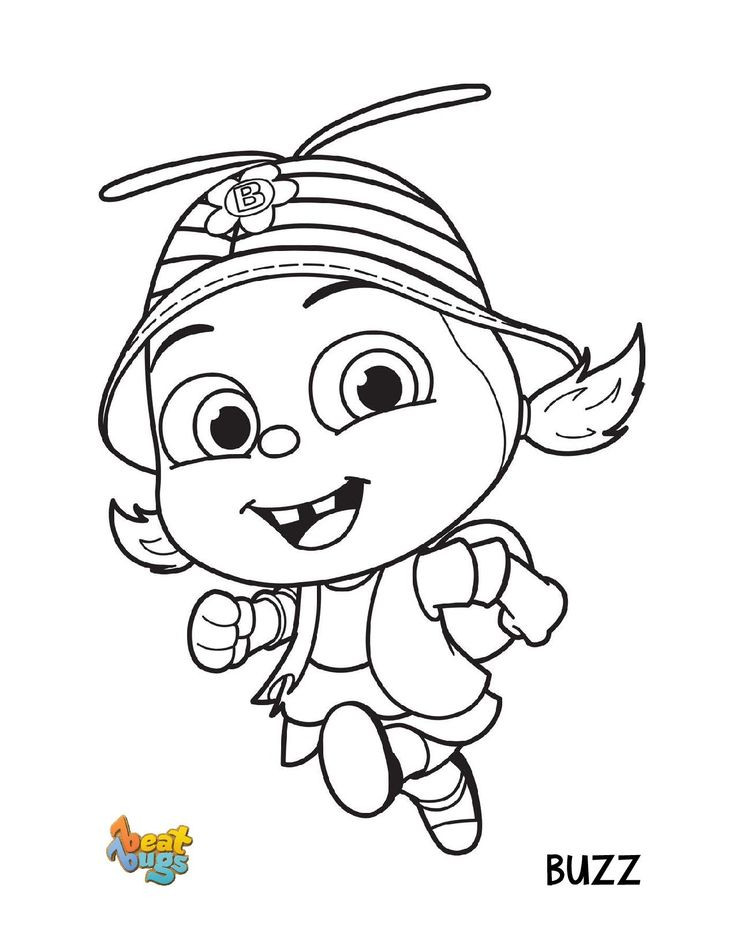 Beat Bugs Coloring Pages
 Buzz from Beat Bugs Printable for Kids