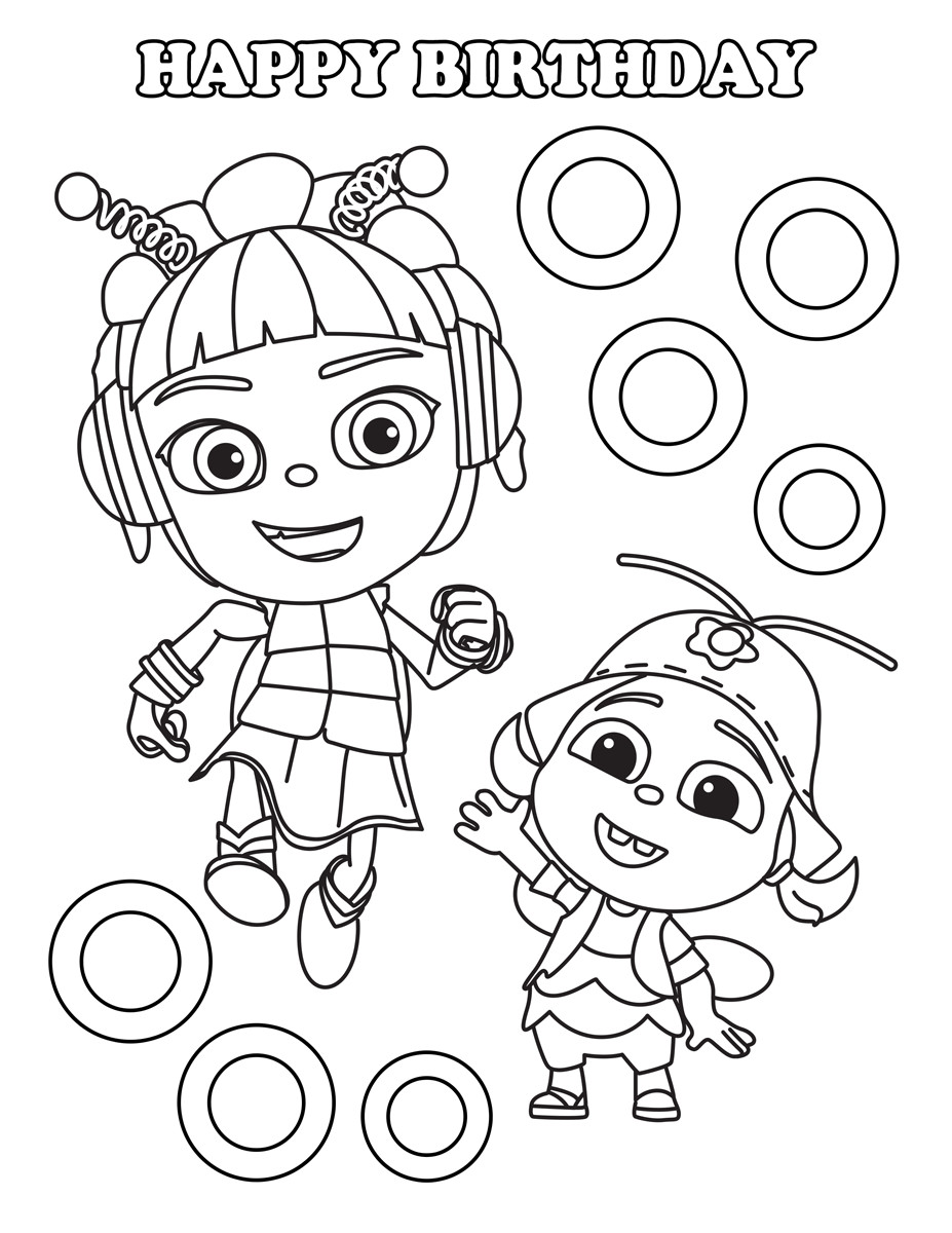 Beat Bugs Coloring Pages
 Beat Bugs Free Birthday Party Favors Cartoon Themes