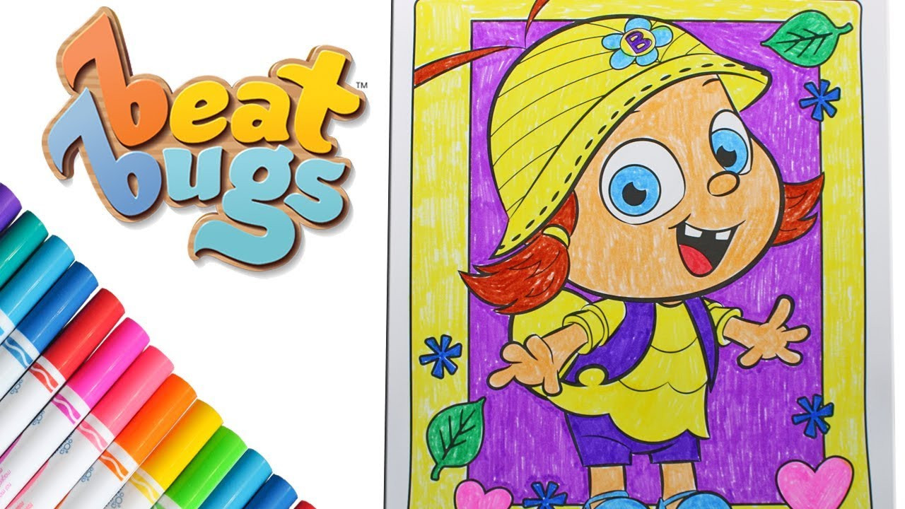 Beat Bugs Coloring Pages
 Coloring Beat Bugs Buzz Speed Coloring Book Page Time
