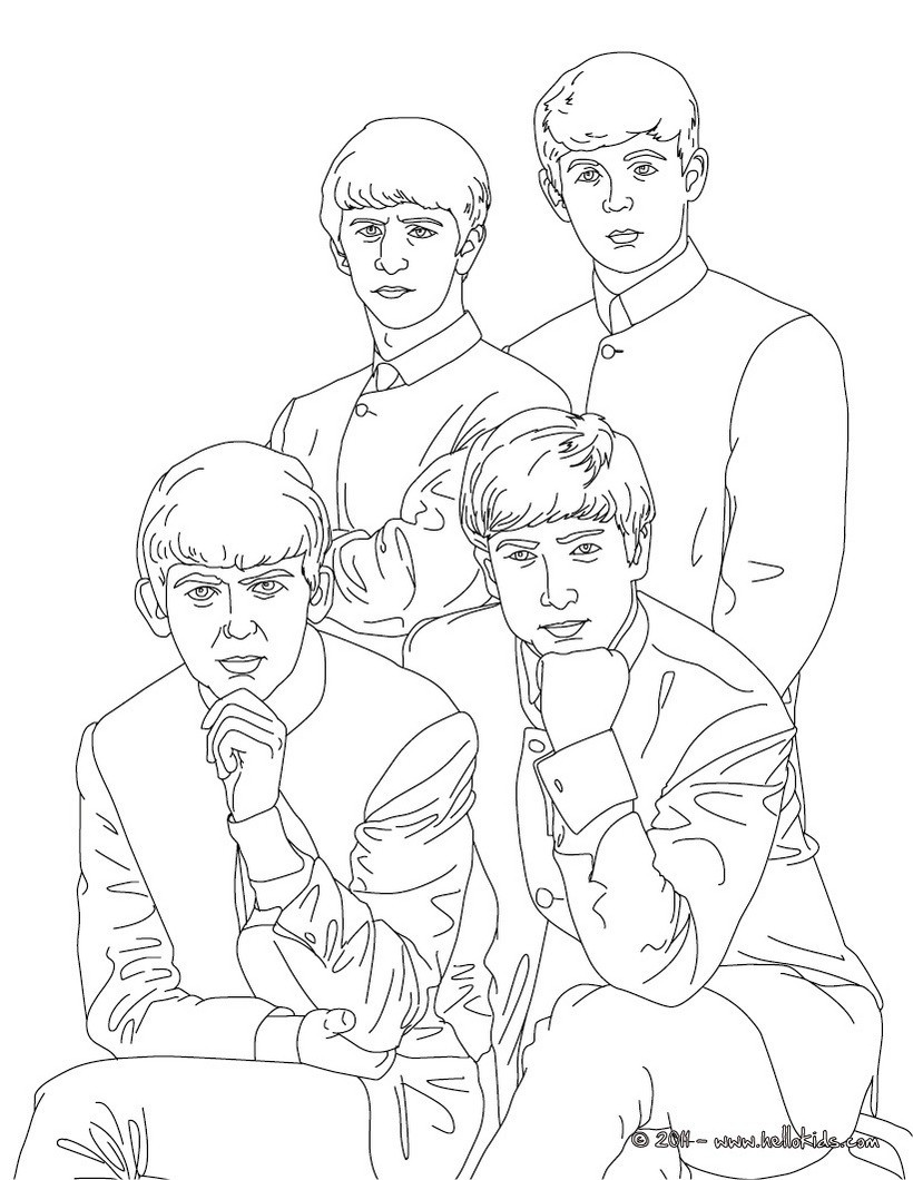 Beatles Coloring Book
 The beatles coloring pages Hellokids