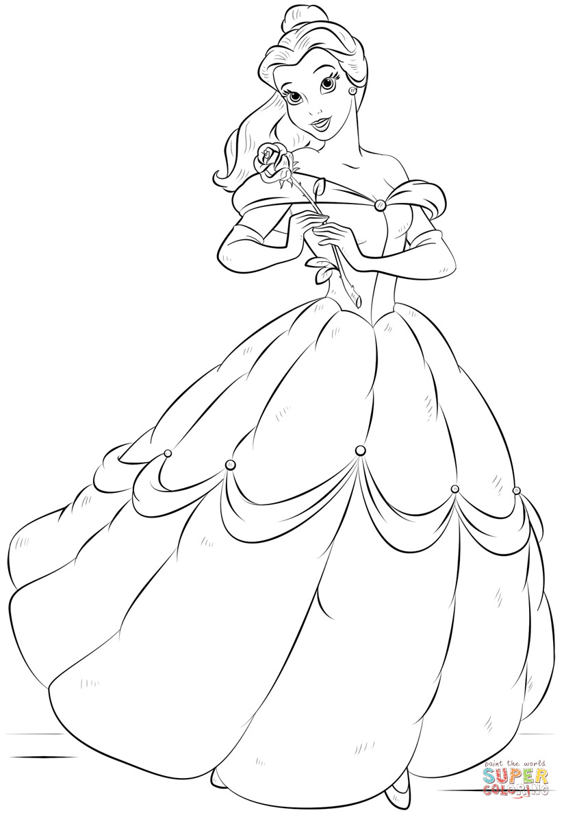 Belle Coloring Pages To Print
 Belle coloring page