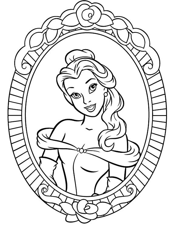 Belle Coloring Pages To Print
 Free Printable Belle Coloring Pages For Kids
