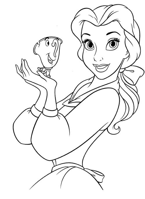 Belle Coloring Pages To Print
 Disney Princesses Belle Coloring Pages Disney Coloring