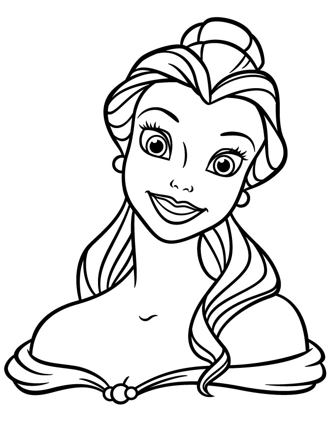 Belle Coloring Pages To Print
 Princess Belle Portrait Coloring Page