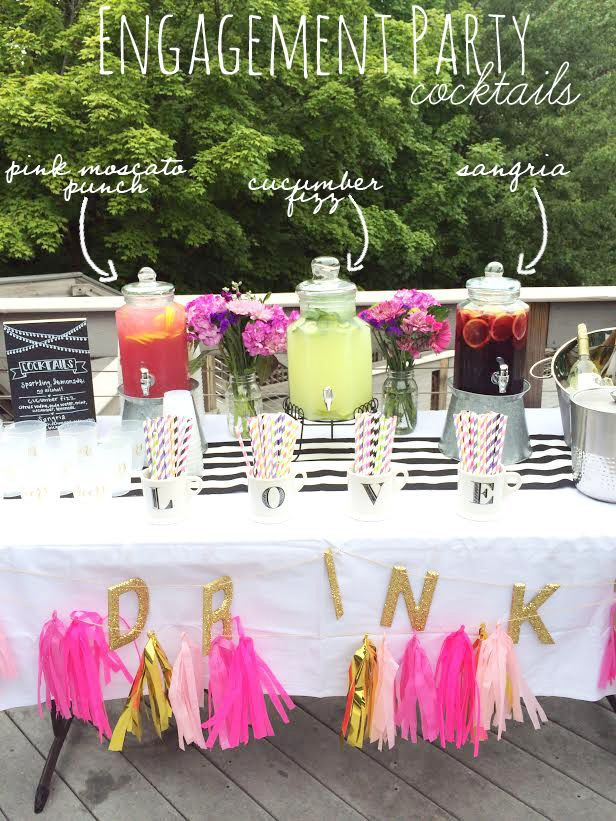 Best Engagement Party Ideas
 Best 20 Drink table ideas on Pinterest