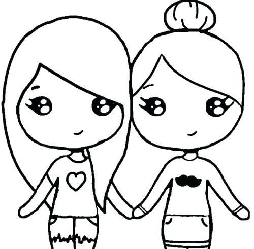 Best Friend Coloring Pages For Girls
 Bff Coloring Pages Printable Best Friend Heart Coloring