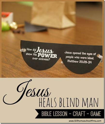 Bible Crafts For Adults
 Jesus Heals Blind Man Lesson