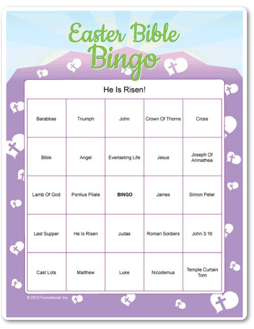 Bible Crafts For Adults
 Bingo Easter and Easter bingo on Pinterest