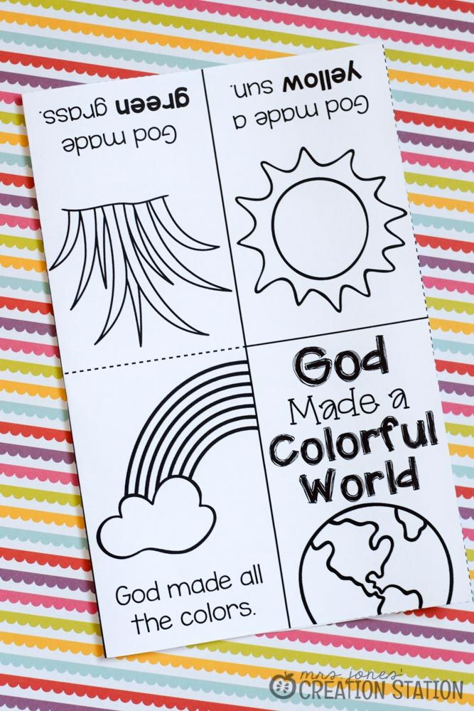 Bible Crafts For Preschoolers Free
 FREE Printable Book for Teaching Colors