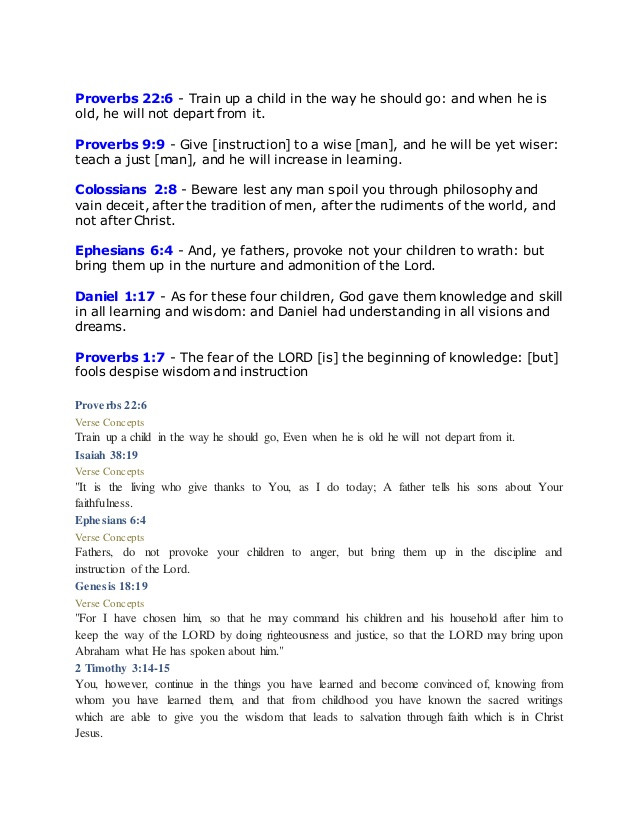 Bible Quotes About Education
 Bible verses about education