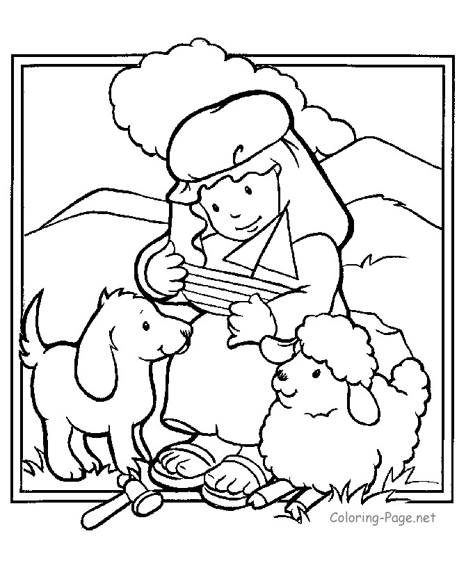 Bible Verse Coloring Pages For Boys
 Bible Coloring Pages Boy Shepherd