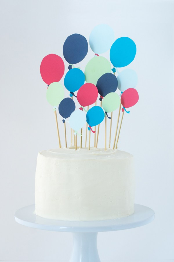 Birthday Balloons And Cake
 A First Birthday Cake with Paper Balloons • this heart of mine