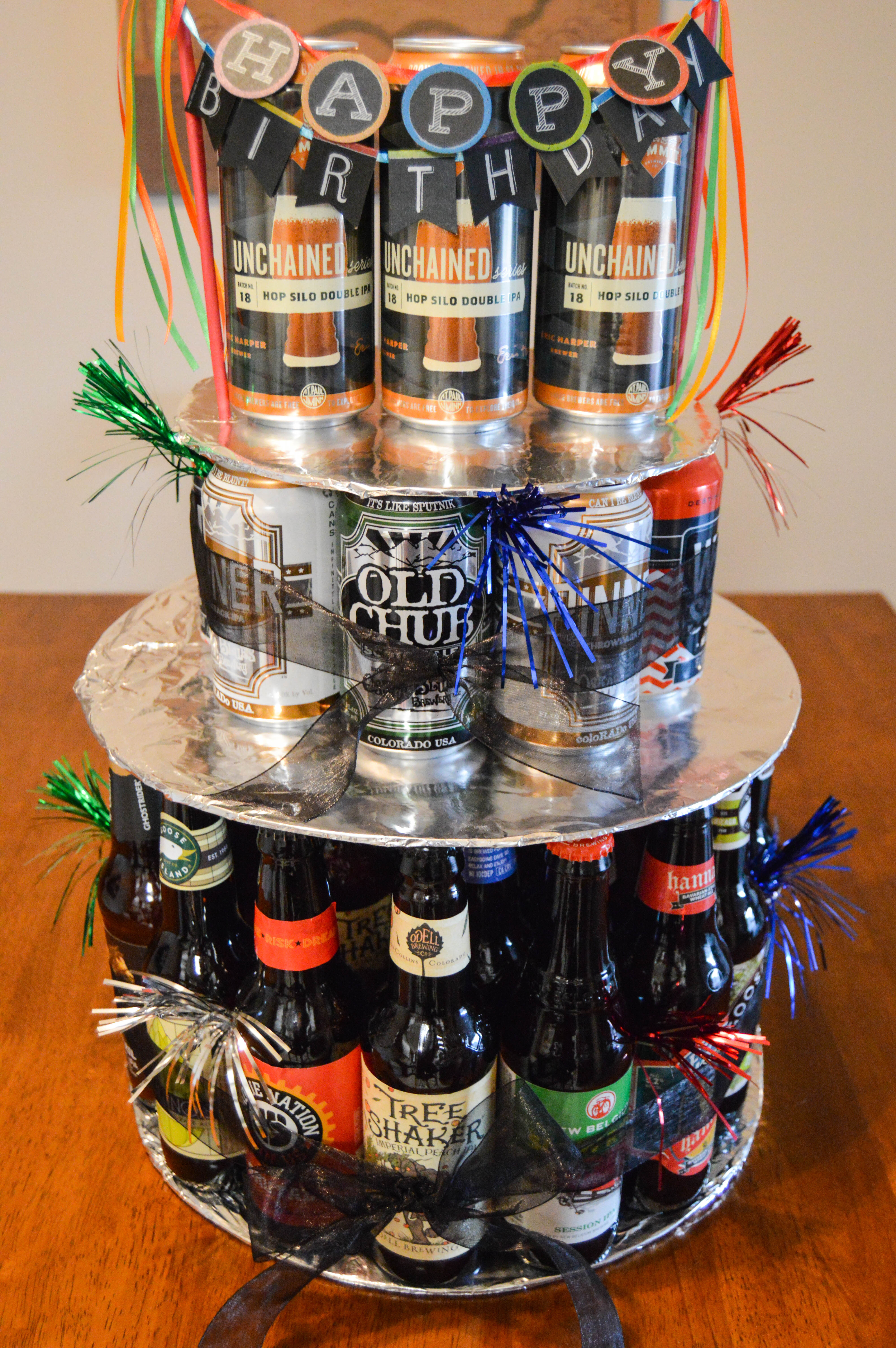 Birthday Beer Cake
 How to Make a Beer Bottle or Can Birthday Cake