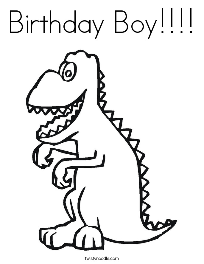 Birthday Boys Coloring Sheets
 Birthday Boy Coloring Page Twisty Noodle