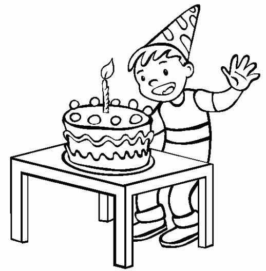 Birthday Boys Coloring Sheets
 1st Birthday Coloring Pages Bestofcoloring