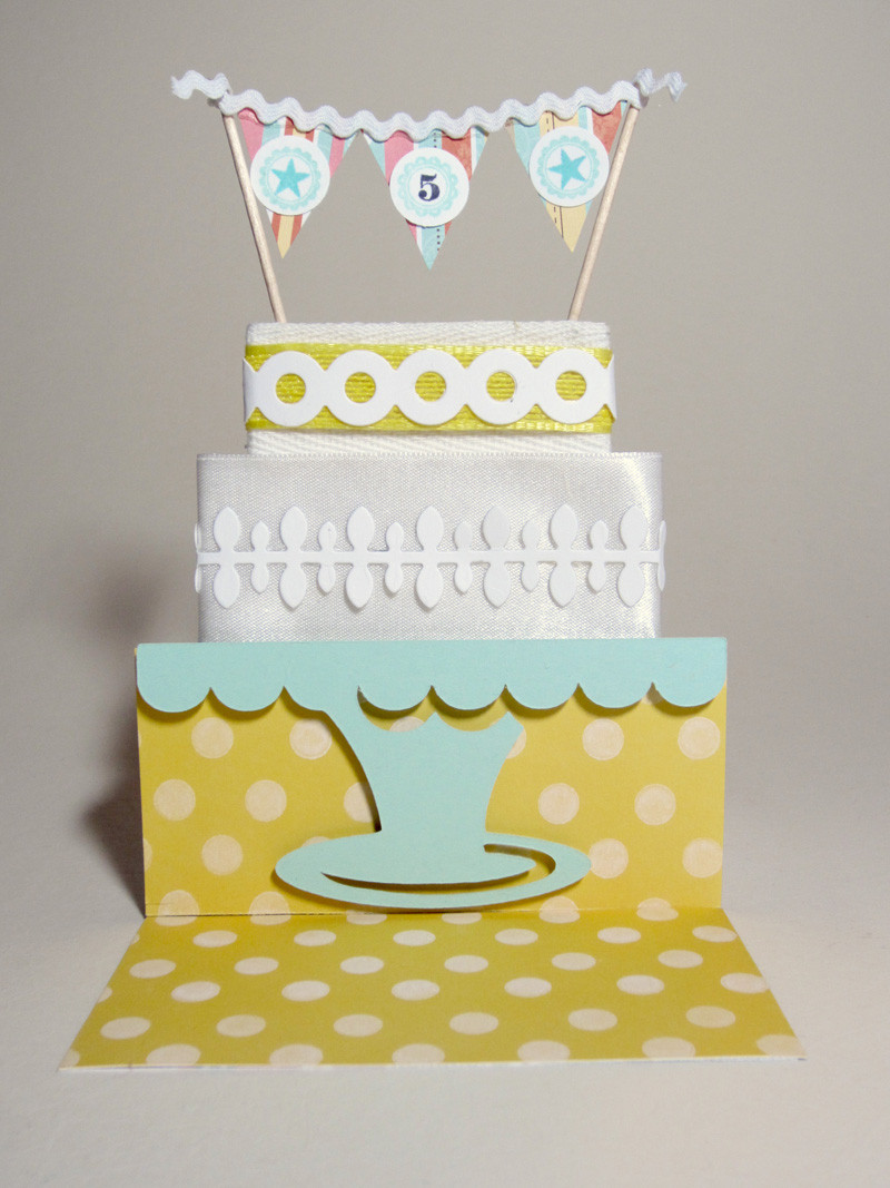 Birthday Cake Card
 Notable Nest Birthday Cake Banner Card [PTI Blog Hop]