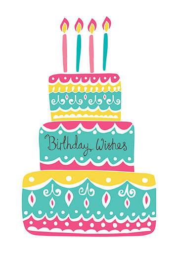 Birthday Cake Card
 Birthday Cake Card Pack of 6 Jessica Hogarth Designs