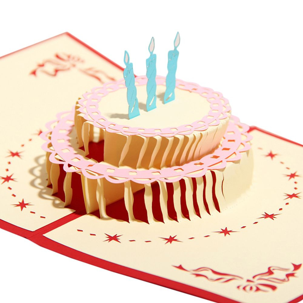 Birthday Cake Card
 Pop Up 3D Birthday Cake Birthday Cards
